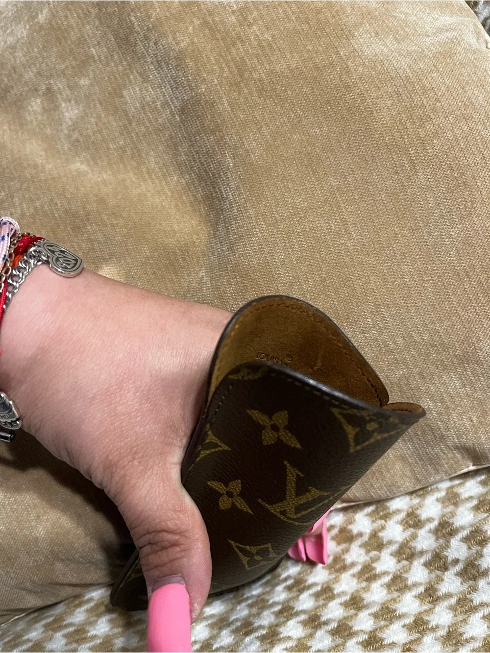 Louis Vuitton Brown & Gold Monogram Eyewear Sleeve